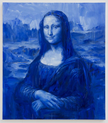 Yan Pei-Ming, Monna Lisa, le dernier sourire bleu et blanc